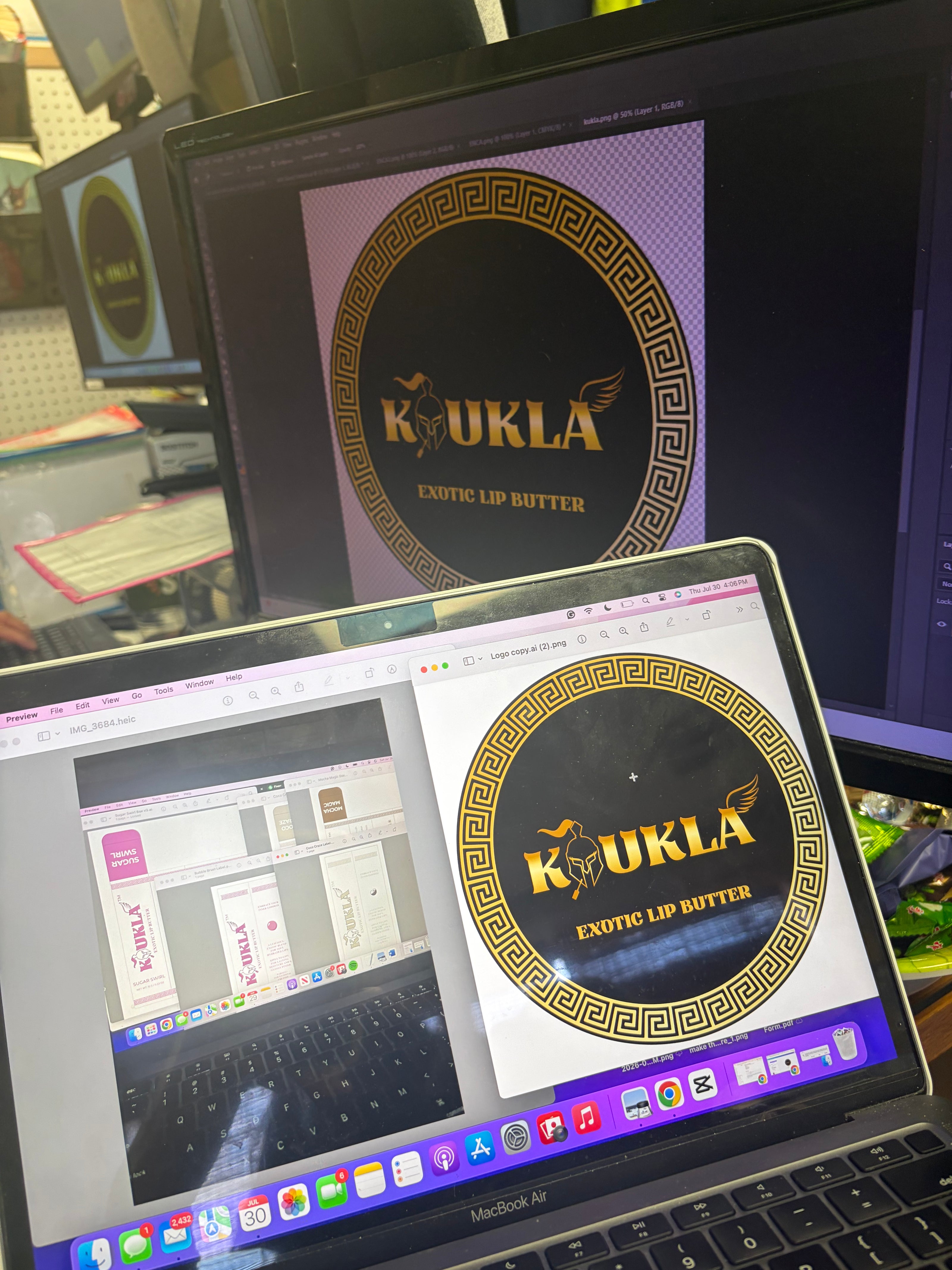 Koukla Logo featuring the Spartan Helmet