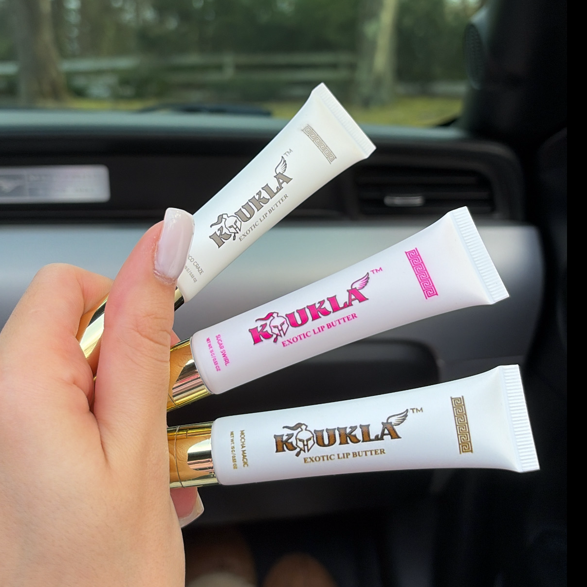 Koukla Lip Butter in Car