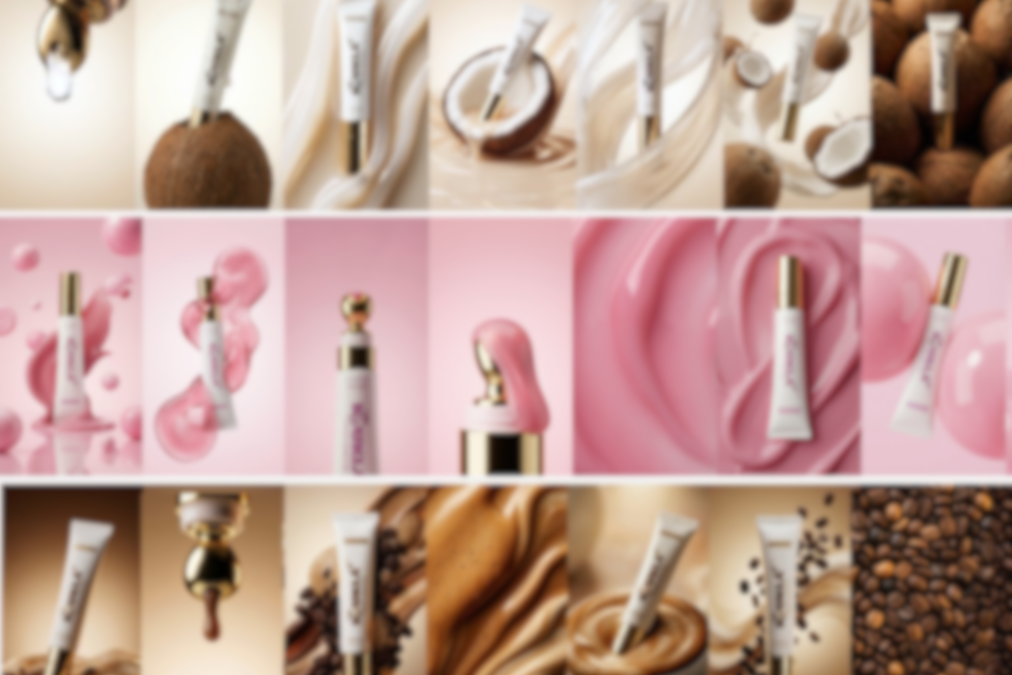 Collage of Koukla Lip Butter products